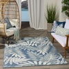 image:imageNourison Home Aloha Ivory Navy 710 x 106 Area Rug  Easy Clean Non Shedding Bed Room Living Room Dining Room Kitchen 8 x 11Blue