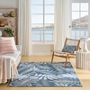 image:imageNourison Home Aloha Ivory Navy 710 x 106 Area Rug  Easy Clean Non Shedding Bed Room Living Room Dining Room Kitchen 8 x 11Blue