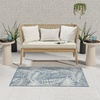image:imageNourison Home Aloha Ivory Navy 710 x 106 Area Rug  Easy Clean Non Shedding Bed Room Living Room Dining Room Kitchen 8 x 11Blue