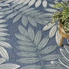 image:imageNourison Home Aloha Ivory Navy 710 x 106 Area Rug  Easy Clean Non Shedding Bed Room Living Room Dining Room Kitchen 8 x 11Blue