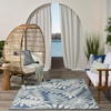 image:imageNourison Home Aloha Ivory Navy 710 x 106 Area Rug  Easy Clean Non Shedding Bed Room Living Room Dining Room Kitchen 8 x 11Blue