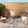 image:imageNourison Home Aloha Ivory Navy 710 x 106 Area Rug  Easy Clean Non Shedding Bed Room Living Room Dining Room Kitchen 8 x 11Blue Mocha