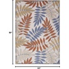 image:imageNourison Home Aloha Ivory Navy 710 x 106 Area Rug  Easy Clean Non Shedding Bed Room Living Room Dining Room Kitchen 8 x 11Blue Mocha