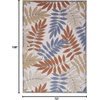 image:imageNourison Home Aloha Ivory Navy 710 x 106 Area Rug  Easy Clean Non Shedding Bed Room Living Room Dining Room Kitchen 8 x 11Blue Mocha