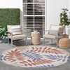 image:imageNourison Home Aloha Ivory Navy 710 x 106 Area Rug  Easy Clean Non Shedding Bed Room Living Room Dining Room Kitchen 8 x 11Blue Mocha