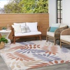 image:imageNourison Home Aloha Ivory Navy 710 x 106 Area Rug  Easy Clean Non Shedding Bed Room Living Room Dining Room Kitchen 8 x 11Blue Mocha