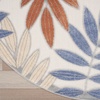 image:imageNourison Home Aloha Ivory Navy 710 x 106 Area Rug  Easy Clean Non Shedding Bed Room Living Room Dining Room Kitchen 8 x 11Blue Mocha