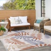 image:imageNourison Home Aloha Ivory Navy 710 x 106 Area Rug  Easy Clean Non Shedding Bed Room Living Room Dining Room Kitchen 8 x 11Blue Mocha