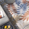 image:imageNourison Home Aloha Ivory Navy 710 x 106 Area Rug  Easy Clean Non Shedding Bed Room Living Room Dining Room Kitchen 8 x 11Blue Mocha