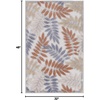 image:imageNourison Home Aloha Ivory Navy 710 x 106 Area Rug  Easy Clean Non Shedding Bed Room Living Room Dining Room Kitchen 8 x 11Blue Mocha