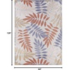 image:imageNourison Home Aloha Ivory Navy 710 x 106 Area Rug  Easy Clean Non Shedding Bed Room Living Room Dining Room Kitchen 8 x 11Blue Mocha