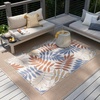 image:imageNourison Home Aloha Ivory Navy 710 x 106 Area Rug  Easy Clean Non Shedding Bed Room Living Room Dining Room Kitchen 8 x 11Blue Mocha