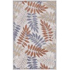 image:imageNourison Home Aloha Ivory Navy 710 x 106 Area Rug  Easy Clean Non Shedding Bed Room Living Room Dining Room Kitchen 8 x 11Blue Mocha