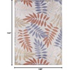 image:imageNourison Home Aloha Ivory Navy 710 x 106 Area Rug  Easy Clean Non Shedding Bed Room Living Room Dining Room Kitchen 8 x 11Blue Mocha