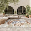 image:imageNourison Home Aloha Ivory Navy 710 x 106 Area Rug  Easy Clean Non Shedding Bed Room Living Room Dining Room Kitchen 8 x 11Blue Mocha