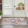 image:imageNourison Home Aloha Ivory Navy 710 x 106 Area Rug  Easy Clean Non Shedding Bed Room Living Room Dining Room Kitchen 8 x 11Blue Mocha