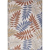 image:imageNourison Home Aloha Ivory Navy 710 x 106 Area Rug  Easy Clean Non Shedding Bed Room Living Room Dining Room Kitchen 8 x 11Blue Mocha