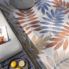 image:imageNourison Home Aloha Ivory Navy 710 x 106 Area Rug  Easy Clean Non Shedding Bed Room Living Room Dining Room Kitchen 8 x 11Blue Mocha