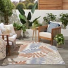 image:imageNourison Home Aloha Ivory Navy 710 x 106 Area Rug  Easy Clean Non Shedding Bed Room Living Room Dining Room Kitchen 8 x 11Blue Mocha