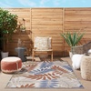 image:imageNourison Home Aloha Ivory Navy 710 x 106 Area Rug  Easy Clean Non Shedding Bed Room Living Room Dining Room Kitchen 8 x 11Blue Mocha