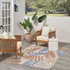 image:imageNourison Home Aloha Ivory Navy 710 x 106 Area Rug  Easy Clean Non Shedding Bed Room Living Room Dining Room Kitchen 8 x 11Blue Mocha