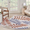 image:imageNourison Home Aloha Ivory Navy 710 x 106 Area Rug  Easy Clean Non Shedding Bed Room Living Room Dining Room Kitchen 8 x 11Blue Mocha