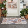image:imageNourison Home Aloha Ivory Navy 710 x 106 Area Rug  Easy Clean Non Shedding Bed Room Living Room Dining Room Kitchen 8 x 11Blue Mocha