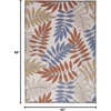 image:imageNourison Home Aloha Ivory Navy 710 x 106 Area Rug  Easy Clean Non Shedding Bed Room Living Room Dining Room Kitchen 8 x 11Blue Mocha