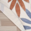 image:imageNourison Home Aloha Ivory Navy 710 x 106 Area Rug  Easy Clean Non Shedding Bed Room Living Room Dining Room Kitchen 8 x 11Blue Mocha