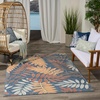 image:imageNourison Home Aloha Ivory Navy 710 x 106 Area Rug  Easy Clean Non Shedding Bed Room Living Room Dining Room Kitchen 8 x 11Blue Rose