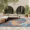 image:imageNourison Home Aloha Ivory Navy 710 x 106 Area Rug  Easy Clean Non Shedding Bed Room Living Room Dining Room Kitchen 8 x 11Blue Rose