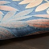 image:imageNourison Home Aloha Ivory Navy 710 x 106 Area Rug  Easy Clean Non Shedding Bed Room Living Room Dining Room Kitchen 8 x 11Blue Rose
