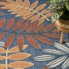 image:imageNourison Home Aloha Ivory Navy 710 x 106 Area Rug  Easy Clean Non Shedding Bed Room Living Room Dining Room Kitchen 8 x 11Blue Rose