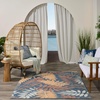 image:imageNourison Home Aloha Ivory Navy 710 x 106 Area Rug  Easy Clean Non Shedding Bed Room Living Room Dining Room Kitchen 8 x 11Blue Rose