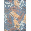 image:imageNourison Home Aloha Ivory Navy 710 x 106 Area Rug  Easy Clean Non Shedding Bed Room Living Room Dining Room Kitchen 8 x 11Blue Rose
