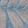 image:imageNourison Home Aloha Ivory Navy 710 x 106 Area Rug  Easy Clean Non Shedding Bed Room Living Room Dining Room Kitchen 8 x 11Blue Rose