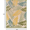 image:imageNourison Home Aloha Ivory Navy 710 x 106 Area Rug  Easy Clean Non Shedding Bed Room Living Room Dining Room Kitchen 8 x 11Green Multicolor