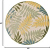 image:imageNourison Home Aloha Ivory Navy 710 x 106 Area Rug  Easy Clean Non Shedding Bed Room Living Room Dining Room Kitchen 8 x 11Green Multicolor