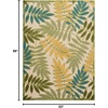 image:imageNourison Home Aloha Ivory Navy 710 x 106 Area Rug  Easy Clean Non Shedding Bed Room Living Room Dining Room Kitchen 8 x 11Green Multicolor
