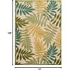 image:imageNourison Home Aloha Ivory Navy 710 x 106 Area Rug  Easy Clean Non Shedding Bed Room Living Room Dining Room Kitchen 8 x 11Green Multicolor