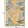 image:imageNourison Home Aloha Ivory Navy 710 x 106 Area Rug  Easy Clean Non Shedding Bed Room Living Room Dining Room Kitchen 8 x 11Green Multicolor