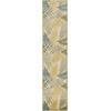 image:imageNourison Home Aloha Ivory Navy 710 x 106 Area Rug  Easy Clean Non Shedding Bed Room Living Room Dining Room Kitchen 8 x 11Green Multicolor