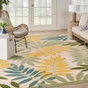 image:imageNourison Home Aloha Ivory Navy 710 x 106 Area Rug  Easy Clean Non Shedding Bed Room Living Room Dining Room Kitchen 8 x 11Green Multicolor