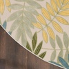 image:imageNourison Home Aloha Ivory Navy 710 x 106 Area Rug  Easy Clean Non Shedding Bed Room Living Room Dining Room Kitchen 8 x 11Green Multicolor