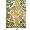 image:imageNourison Home Aloha Ivory Navy 710 x 106 Area Rug  Easy Clean Non Shedding Bed Room Living Room Dining Room Kitchen 8 x 11Green Multicolor