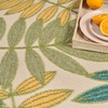 image:imageNourison Home Aloha Ivory Navy 710 x 106 Area Rug  Easy Clean Non Shedding Bed Room Living Room Dining Room Kitchen 8 x 11Green Multicolor
