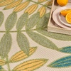 image:imageNourison Home Aloha Ivory Navy 710 x 106 Area Rug  Easy Clean Non Shedding Bed Room Living Room Dining Room Kitchen 8 x 11Green Multicolor