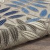 image:imageNourison Home Aloha Ivory Navy 710 x 106 Area Rug  Easy Clean Non Shedding Bed Room Living Room Dining Room Kitchen 8 x 11Grey Blue