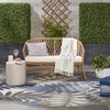 image:imageNourison Home Aloha Ivory Navy 710 x 106 Area Rug  Easy Clean Non Shedding Bed Room Living Room Dining Room Kitchen 8 x 11Grey Blue