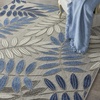 image:imageNourison Home Aloha Ivory Navy 710 x 106 Area Rug  Easy Clean Non Shedding Bed Room Living Room Dining Room Kitchen 8 x 11Grey Blue